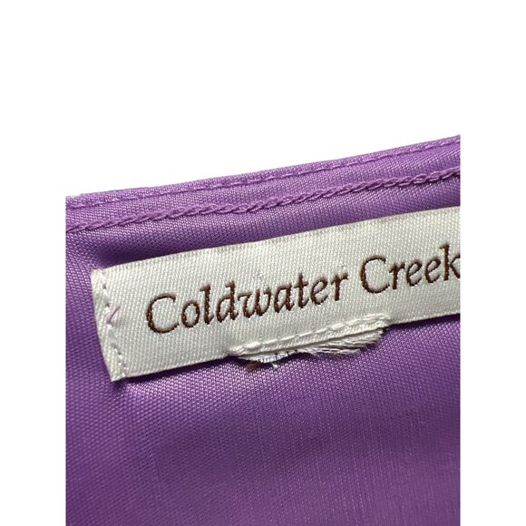 Coldwater Creek Lavender Fields Mesh Wrap Dress - Picture 4 of 6